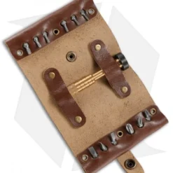 CRKT Wu Hex Bit Driver Tool Roll - Leather/Brass 9911