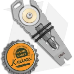 CRKT Pry Cutter Stainless Steel Keychain Tool -Hand Tools Shop CRKT Pry Cutter SS Keychain Tool BHQ 126218 jr bottlecap