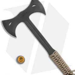 Condor Double Bit Throwing Axe Tan Paracord (Black) CTK1402-1.4 -Hand Tools Shop Condor Double Bit Throwing Axe Tan Paracord Black CTK1402 1.4 BHQ 68113 jr bottlecap