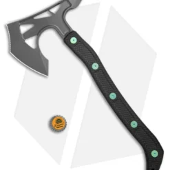 Jake Hoback Knives Ps2 Axe Carbon Fiber W/ Kydex Sheath (Green Bolts + Gray) -Hand Tools Shop Jake Hoback Knives PS2 Axe CF Handle Kydex Sheath Green Anodized Bolts BHQ 175495 jr bottlecap