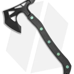 Jake Hoback Knives Ps2 Axe Carbon Fiber W/ Kydex Sheath (Green Bolts + Black SW)