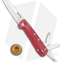 Leatherman Free K2 Multi-Purpose 7-in-1 Folding Knife Crimson (3.3" Satin) -Hand Tools Shop Leatherman Free K2 Multi Purpose 7 in 1 Crimson Satin 832889 BHQ 112283 jr bottlecap