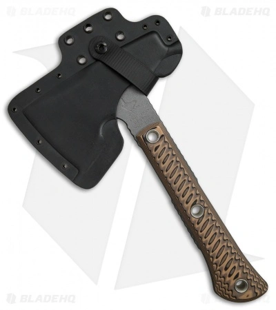 RMJ Tactical Mini Jenny Hammer Poll 9.5" Tomahawk Axe Brown G-10 (Cerakote) 3 RMJ Tactical Mini Jenny Hammer Poll 9.5" Tomahawk Axe Brown G-10 (Cerakote) - Image 3
