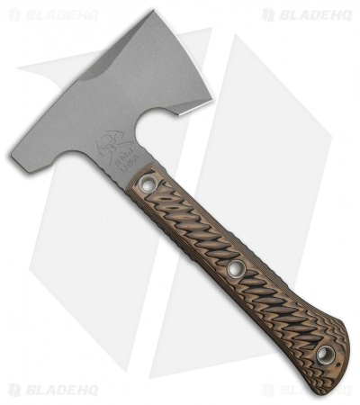 RMJ Tactical Mini Jenny Hammer Poll 9.5" Tomahawk Axe Brown G-10 (Cerakote) 2 RMJ Tactical Mini Jenny Hammer Poll 9.5" Tomahawk Axe Brown G-10 (Cerakote) - Image 2