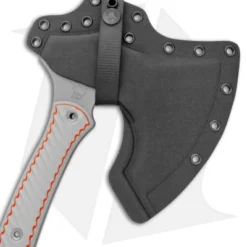 RMJ Tactical Weezerker 13" Tomahawk Layered Gray/Orange G10 (Tungsten Cerakote) -Hand Tools Shop RMJ Tactical Weezerker 13in Tomahawk Layered Gray Orange G 10 Tungsten Cerakote BHQ 100065 jr sheath