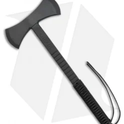 Schrade Double Sided Axe Black Cord Wrapped (17" Black 3Cr13)