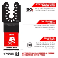 Oscillating Tool Attachments DIABLO 1-1/4 In. Universal Fit Carbide Oscillating Blade For Metal -Hand Tools Shop diablo oscillating tool attachments dou125cf c3 1000