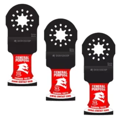Oscillating Tool Attachments DIABLO 1-1/4 In. Universal Fit Carbide Oscillating Blades For General Purpose Cuts (3-Pack)