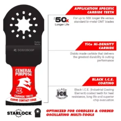 Oscillating Tool Attachments DIABLO 1-1/4 In. Universal Fit Carbide Oscillating Blades For General Purpose Cuts (3-Pack) 6 Oscillating Tool Attachments DIABLO 1-1/4 In. Universal Fit Carbide Oscillating Blades For General Purpose Cuts (3-Pack) -Hand Tools Shop diablo oscillating tool attachments dou125cgp3 c3 1000