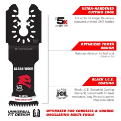 Oscillating Tool Attachments DIABLO 1-1/4 In. Universal Fit Bi-Metal Oscillating Blades For Clean Wood (3-Pack) -Hand Tools Shop diablo oscillating tool attachments dou125jbw3 c3 1000