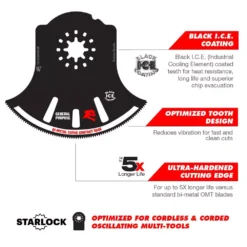 Oscillating Tool Attachments DIABLO 3-1/2 In. Universal Fit Bi-Metal Oscillating Blade For General Purpose Cuts -Hand Tools Shop diablo oscillating tool attachments dou350rbgp c3 1000