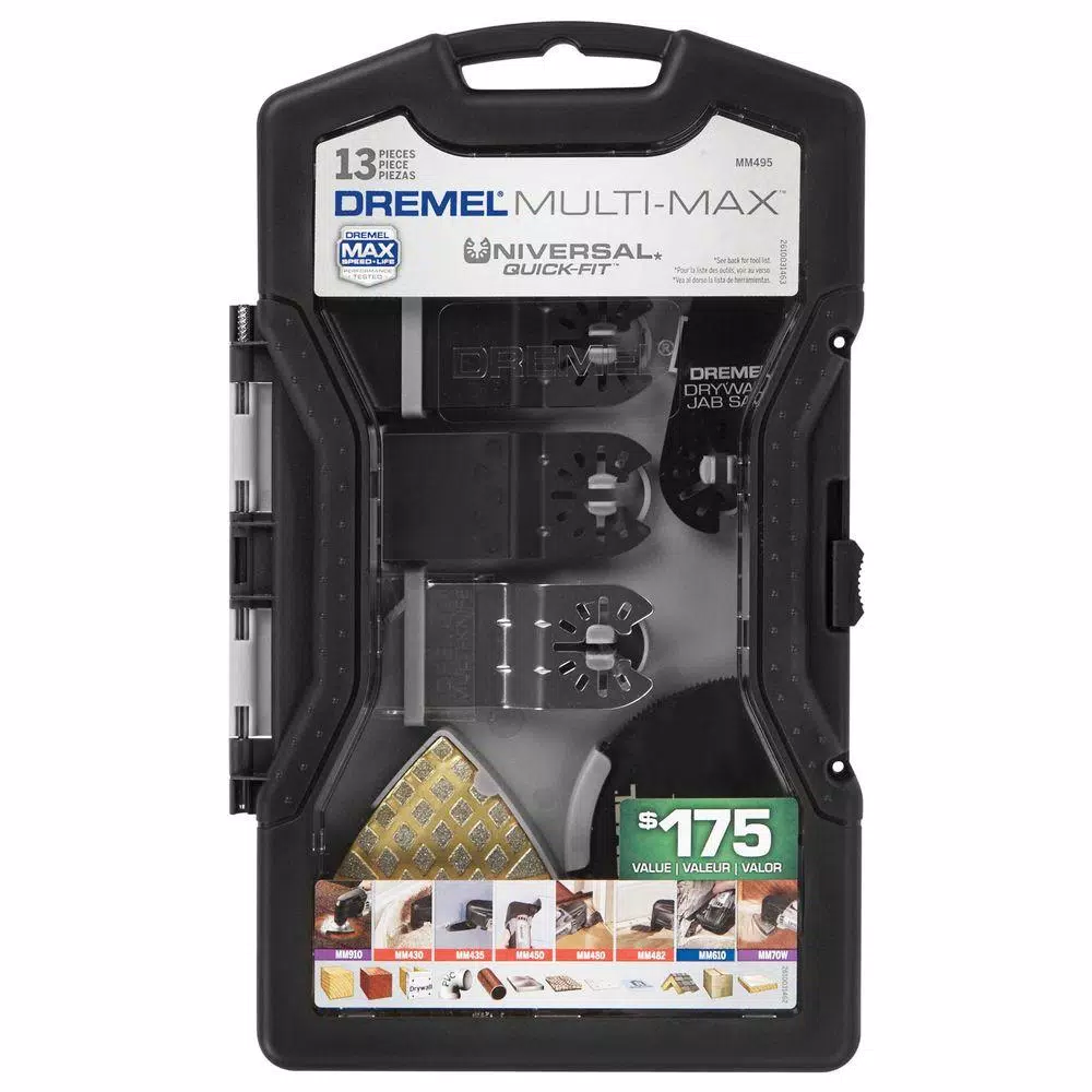 Oscillating Tool Attachments Dremel Multi-Max Universal Oscillating Tool Accessory Set For Wood, Metal, And Drywall (13 Accessories) 3 Oscillating Tool Attachments Dremel Multi-Max Universal Oscillating Tool Accessory Set For Wood, Metal, And Drywall (13 Accessories) - Image 3