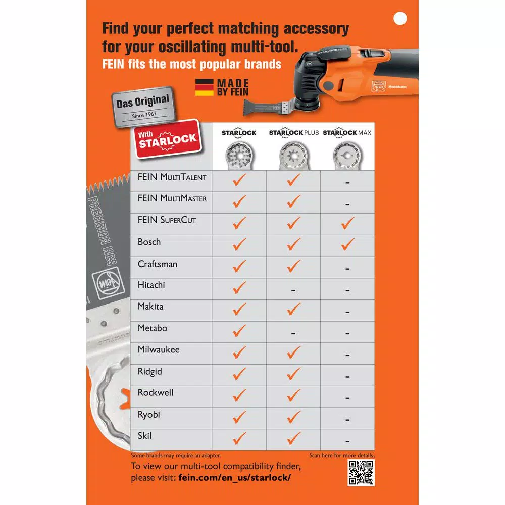 Oscillating Tool Attachments FEIN 1-3/8 In. E-Cut Precision Bi-Metal Saw Blade (3-Pack) 5 Oscillating Tool Attachments FEIN 1-3/8 In. E-Cut Precision Bi-Metal Saw Blade (3-Pack) - Image 5