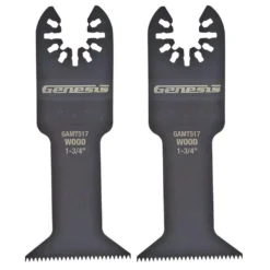 Oscillating Tool Attachments Genesis Universal 1-3/4 In. Course Tooth Oscillating Multi-Tool Quick-Release Flush Cut Blade (2-Pack