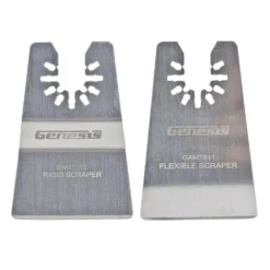 Oscillating Tool Attachments Genesis Universal Quick-Fit Scraper Blade Set With Rigid Scraper And Flexible Scraper (2-Piece)
