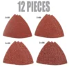 Oscillating Tool Attachments Genesis Universal Hook-and-Loop Sandpaper Assortment With 3 60-Grit, 3 80-Grit, 3 120-Grit And 3 240-Grit (12-Piece)