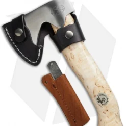 Karesuando Kniven Unna Aksu Hunting Axe Curly Birch (9" Satin) -Hand Tools Shop karesuando knives kar3638 sheath cm