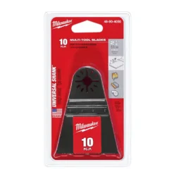 Oscillating Tool Attachments Milwaukee 2-1/2 In. Oscillating Tool Bi-Metal Cutting Blade For Wood And Metal (10-Pack)