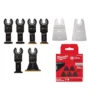 Oscillating Tool Attachments Milwaukee Oscillating Multi-Tool Blade Starter Kit With 3-1/2 In. Triangle Sandpaper Variety Pack (33-Piece)