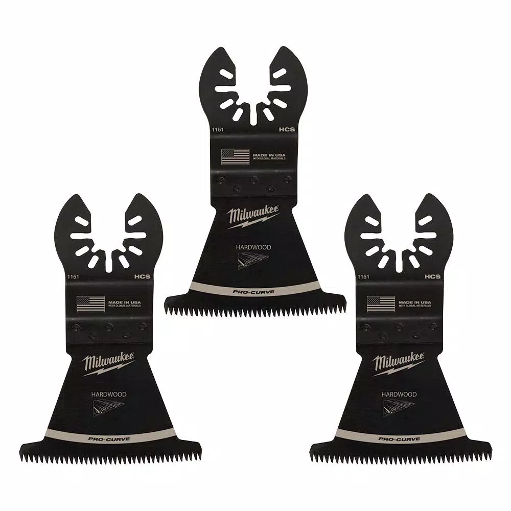 Oscillating Tool Attachments Milwaukee 2-1/2 In. High Carbon Steel Universal Fit Japanese Teeth Hardwood Cutting Oscillating Multi-Tool Blade (3-Pack) 5 Oscillating Tool Attachments Milwaukee 2-1/2 In. High Carbon Steel Universal Fit Japanese Teeth Hardwood Cutting Oscillating Multi-Tool Blade (3-Pack) - Image 5
