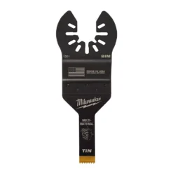 Oscillating Tool Attachments Milwaukee 3/8 In. Titanium Bi-Metal Universal Fit Wood And Metal Cutting Oscillating Multi-Tool Blade (1-Pack)