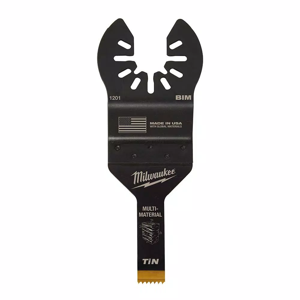 Oscillating Tool Attachments Milwaukee 3/8 In. Titanium Bi-Metal Universal Fit Wood And Metal Cutting Oscillating Multi-Tool Blade (1-Pack) 1 Oscillating Tool Attachments Milwaukee 3/8 In. Titanium Bi-Metal Universal Fit Wood And Metal Cutting Oscillating Multi-Tool Blade (1-Pack)
