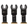 Oscillating Tool Attachments Milwaukee 1-3/8 In. Titanium Bi-Metal Universal Fit Wood And Metal Cutting Oscillating Multi-Tool Blade (3-Pack)