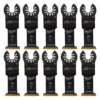 Oscillating Tool Attachments Milwaukee 1-3/8 In. Titanium Bi-Metal Universal Fit Wood And Metal Cutting Oscillating Multi-Tool Blade (10-Pack)