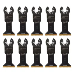 Oscillating Tool Attachments Milwaukee 1-3/4 In. Titanium Bi-Metal Universal Fit Metal Cutting Oscillating Multi-Tool Blade (10-Pack) -Hand Tools Shop milwaukee oscillating tool attachments 49 25 1269 1d 1000