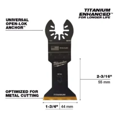 Oscillating Tool Attachments Milwaukee 1-3/4 In. Titanium Bi-Metal Universal Fit Metal Cutting Oscillating Multi-Tool Blade (10-Pack) -Hand Tools Shop milwaukee oscillating tool attachments 49 25 1269 40 1000