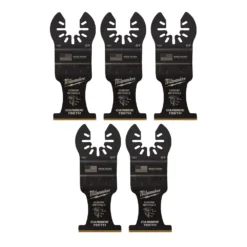 Oscillating Tool Attachments Milwaukee 1-3/8 In. Carbide Universal Fit Extreme Wood/Metal Cutting Oscillating Multi-Tool Blade (5-Pack)