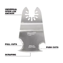 Oscillating Tool Attachments Milwaukee Stainless Steel Universal Fit 3-in-1 Cutting/Scraper Oscillating Multi-Tool Blade (1-Piece) -Hand Tools Shop milwaukee oscillating tool attachments 49 25 2221 40 1000