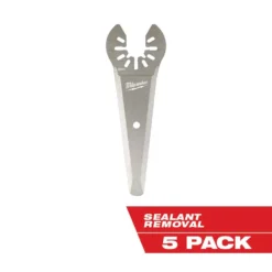Oscillating Tool Attachments Milwaukee 3 In. Stainless Steel Tapered Sealant Cutting Oscillating Multi-Tool Blade (5-Piece)