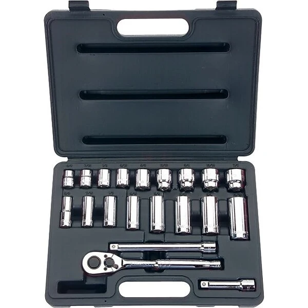 Stanley® Standard & Deep Socket Sets, 20 Pc 3/8. 1 Stanley® Standard & Deep Socket Sets, 20 Pc 3/8.