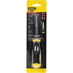 Stanley® Interchangeable Drivers, 6-Way Screwdrivers, 7.75-inch
