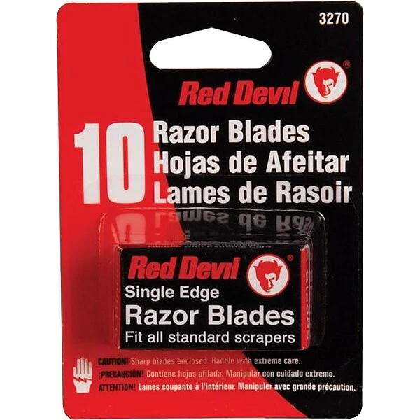 Red Devil® Single Edge Razor Blade, 10 Blades 1 Red Devil® Single Edge Razor Blade, 10 Blades
