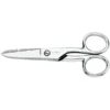 Klein Tools Electrician's Scissors, Shear Cut, 7", Strips 19- And 23-gauge Wire