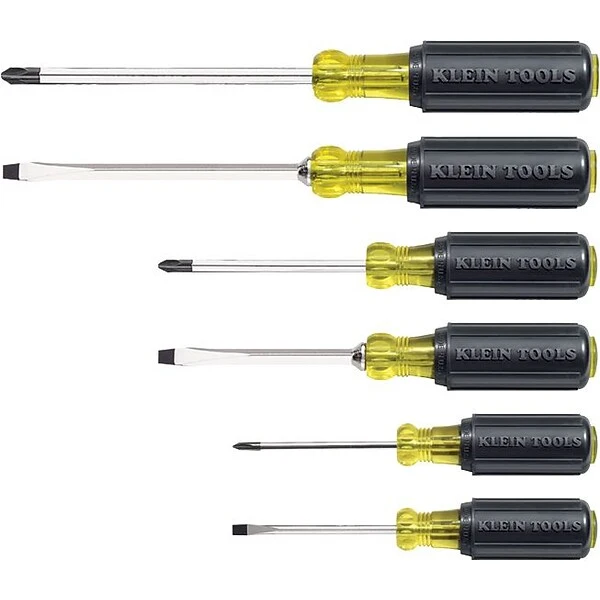 Klein Tools Cushion-Grip Screwdriver Set, 6 Piece 1 Klein Tools Cushion-Grip Screwdriver Set, 6 Piece