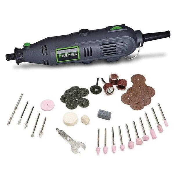 Genesis Variable Speed Rotary Tool With 40-Piece Accessory Set(GRT2103-40) 1 Genesis Variable Speed Rotary Tool With 40-Piece Accessory Set(GRT2103-40)